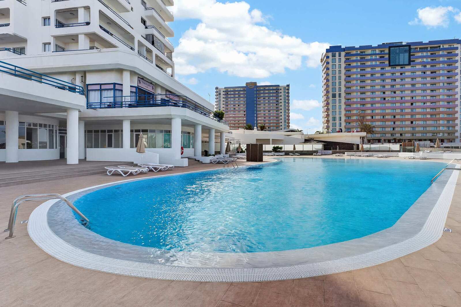Poolside Views of the Apartment Complex – Comfortable Tenerife Accommodation
