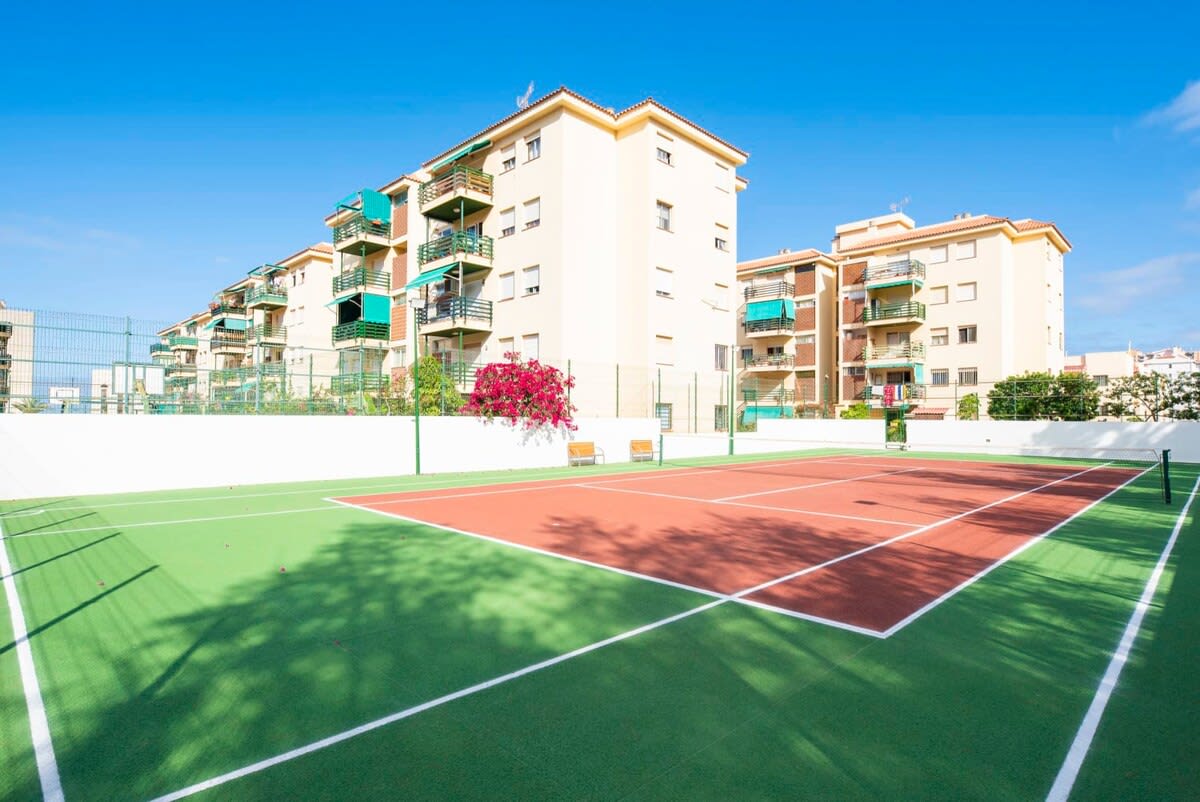 Tennis Court with Equipment