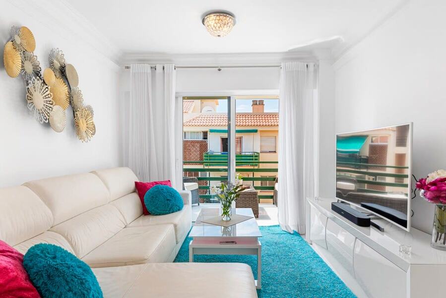 Living Room with Sea-View Terrace, Apple TV Multimedia & Sonos Sound System
