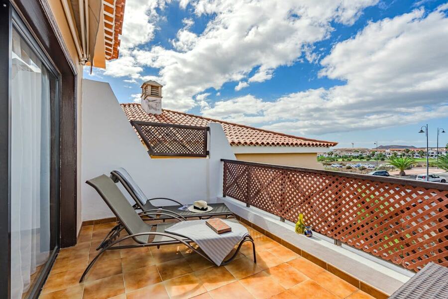 Terrace with Ocean & Mountain Views, Sunbeds & Dining Area