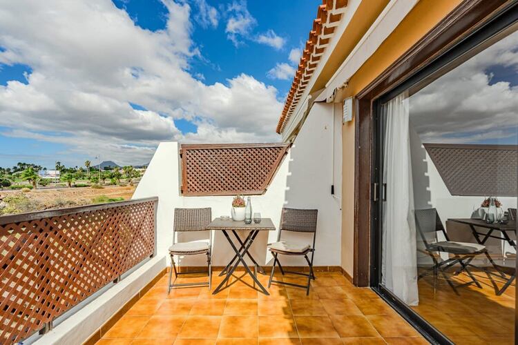 Terrace with Ocean & Mountain Views, Sunbeds & Dining Area