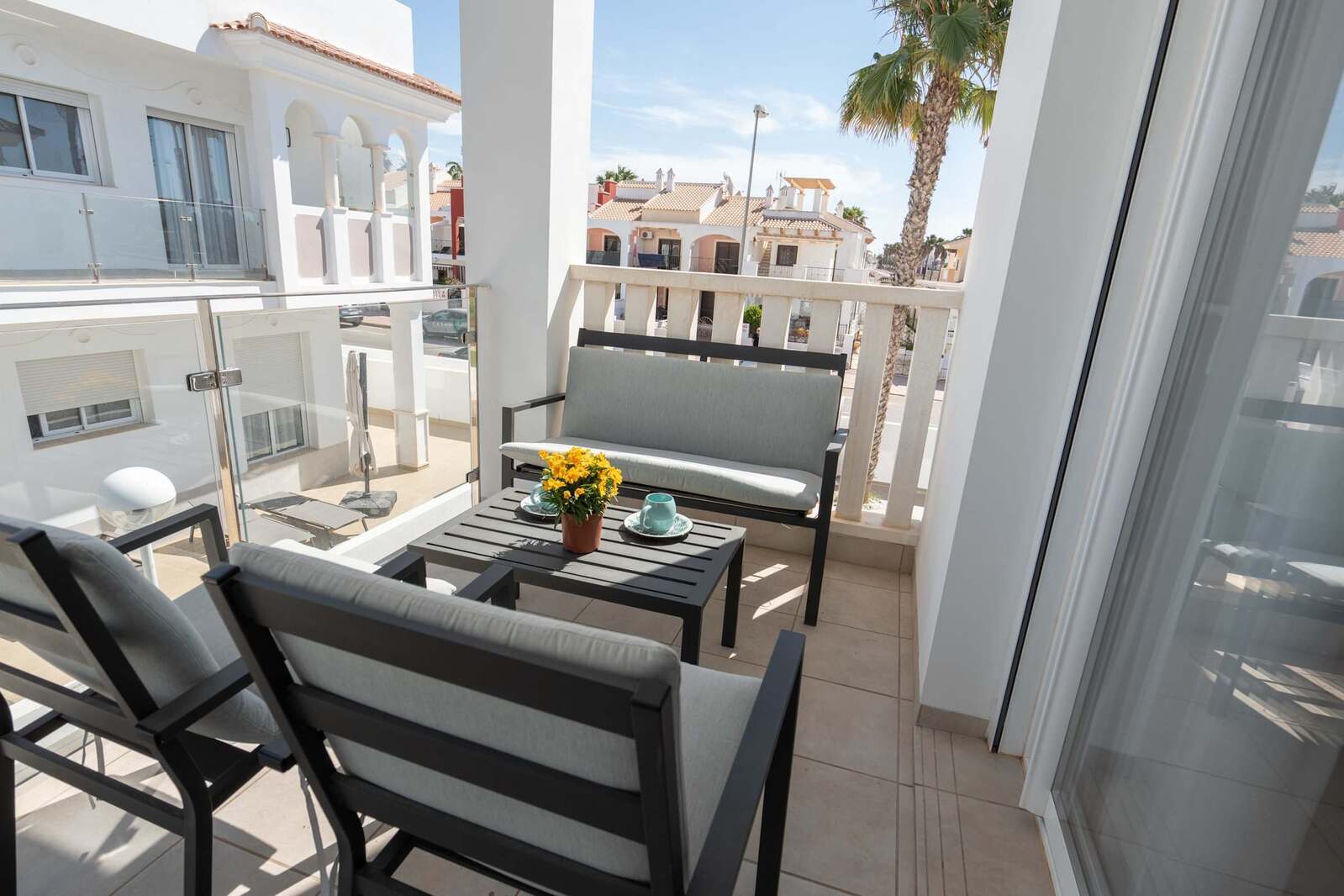 Balcony with Seating Area and Table