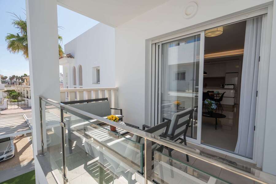 Balcony with Seating Area and Table