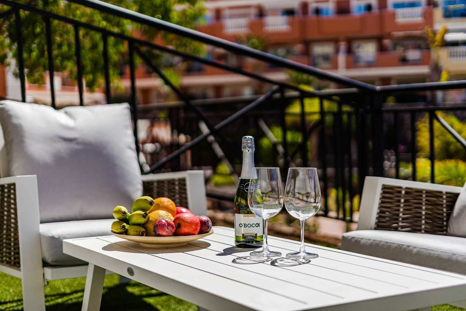 Patio with Outdoor Seating and Dining Area, Sun Lounger and Pool View