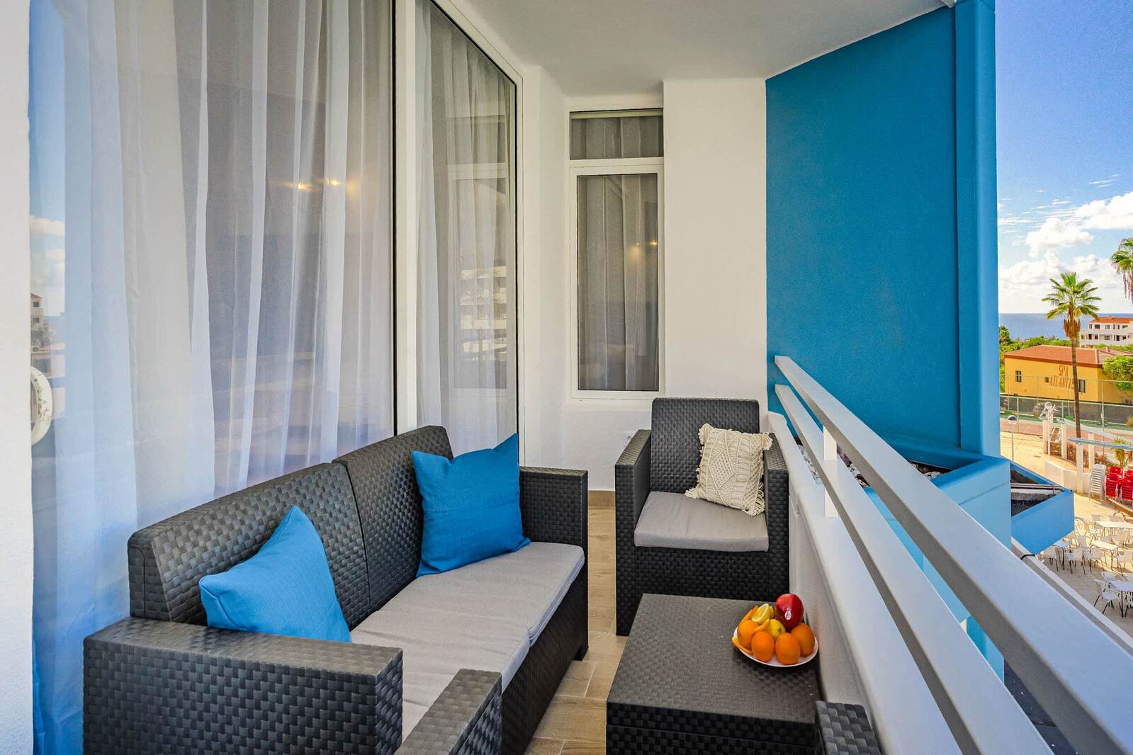 Balcony with Outside Furniture, Sea View and Pool View