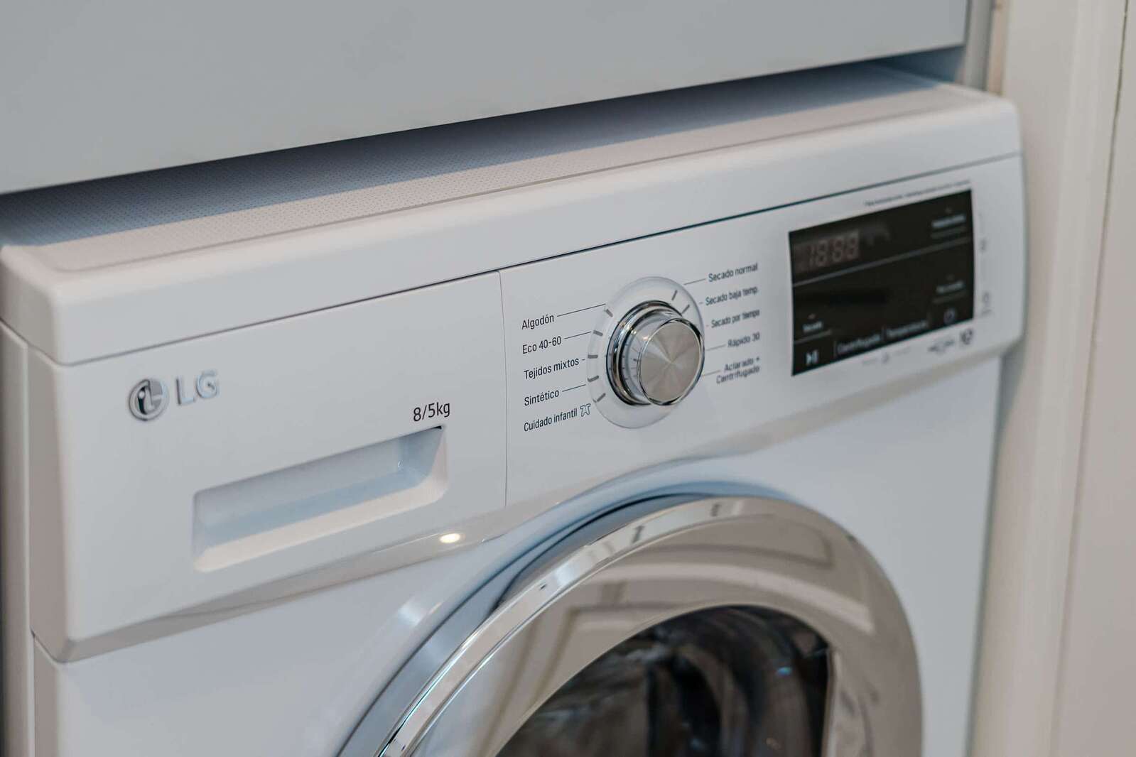 In-Unit LG Washer for Convenient Laundry — Perfect for Extended or Family Stays