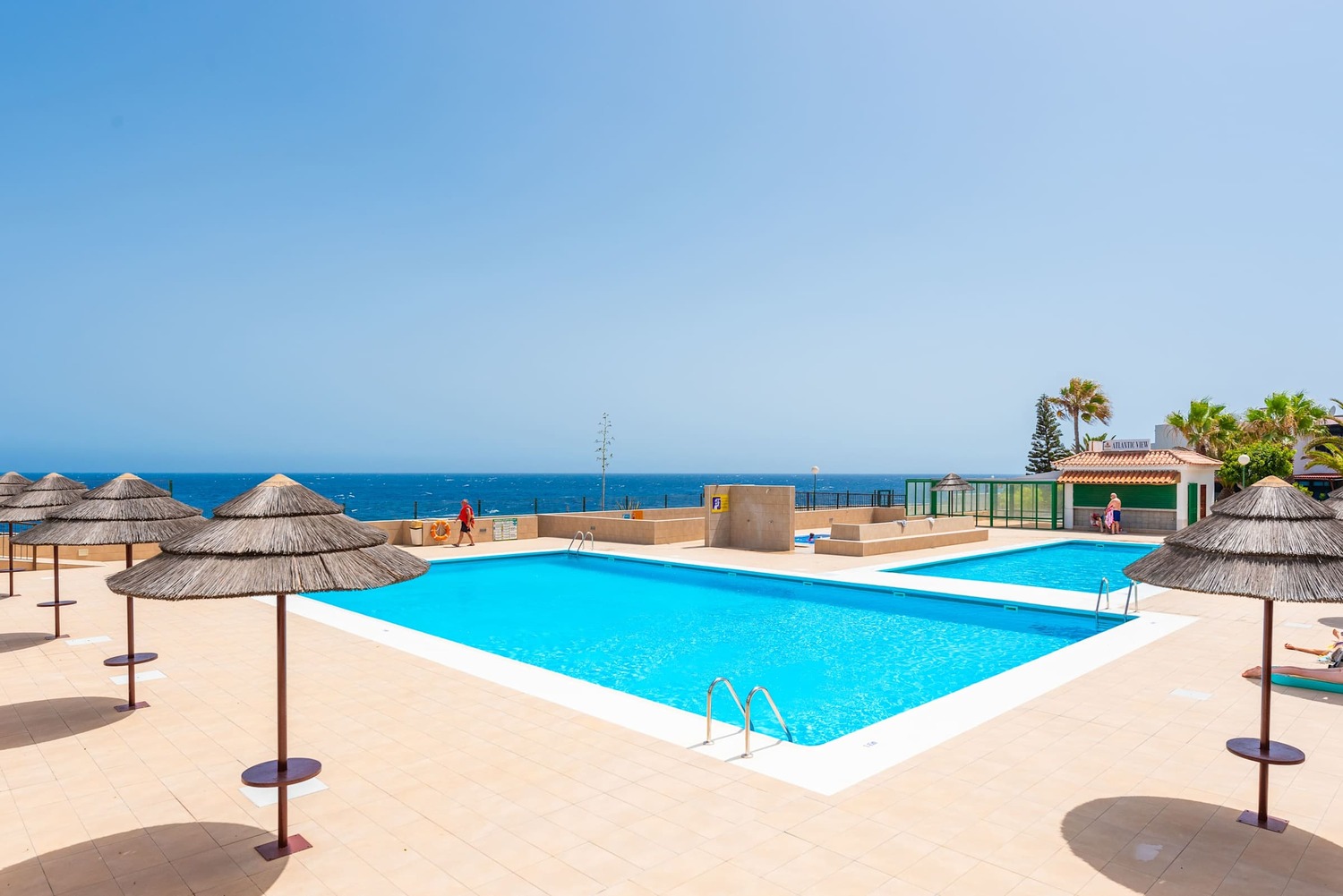 Year-Round Pool Area with Ocean Views 