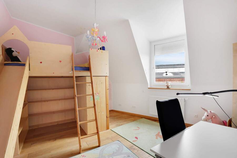 Whimsical Kids Bedroom | Playful Loft Bunk, Ladders & Pastel Accents