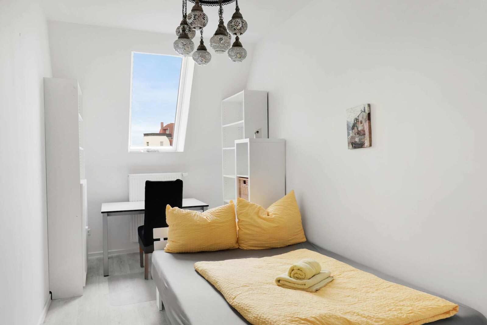 Peaceful Bedroom | Skylight, Chic Decor & Boho Pendant Lamp