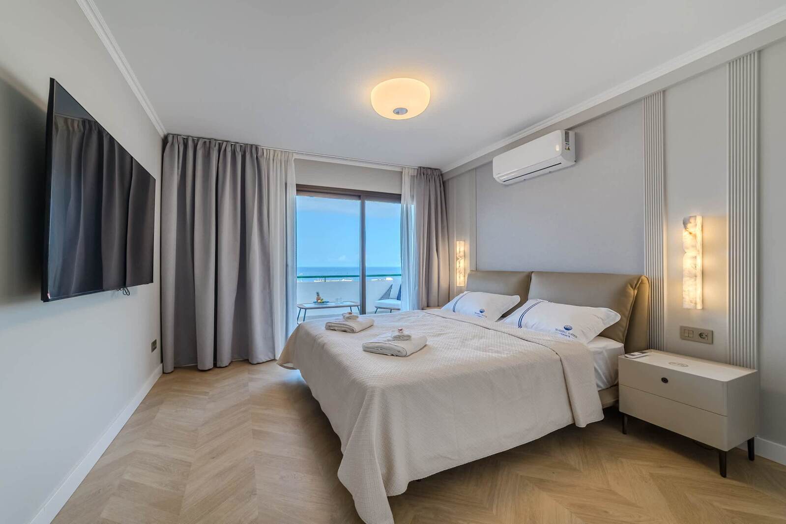 Luxury Master Bedroom with Sea-Facing Balcony – Wake Up to Ocean Views in Costa Adeje’s Finest Suite