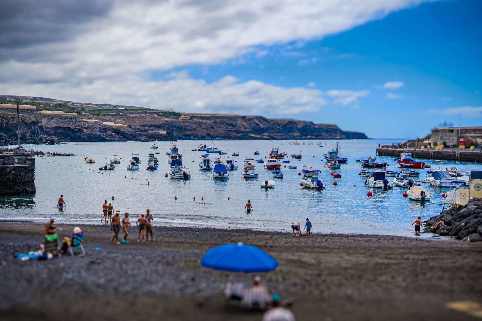 Boats and Ocean View at Playa San Juan Port – Scenic Backdrop Near the Suite