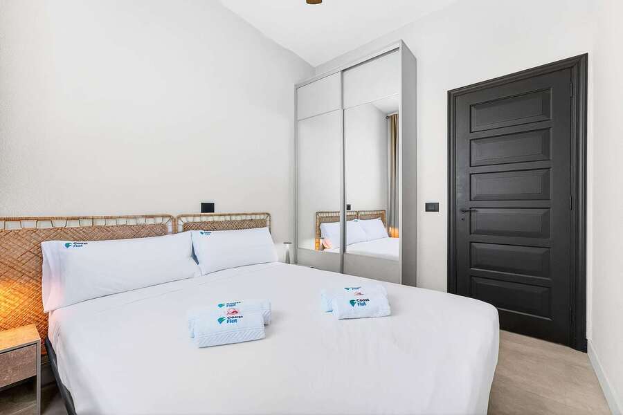 Second Bedroom with Double-Bed, Ocean Views, Wardrobe, Sonos Sound System and a Separate Bathroom