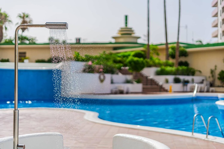 Resort-Style Swimming Pool with Sun Loungers