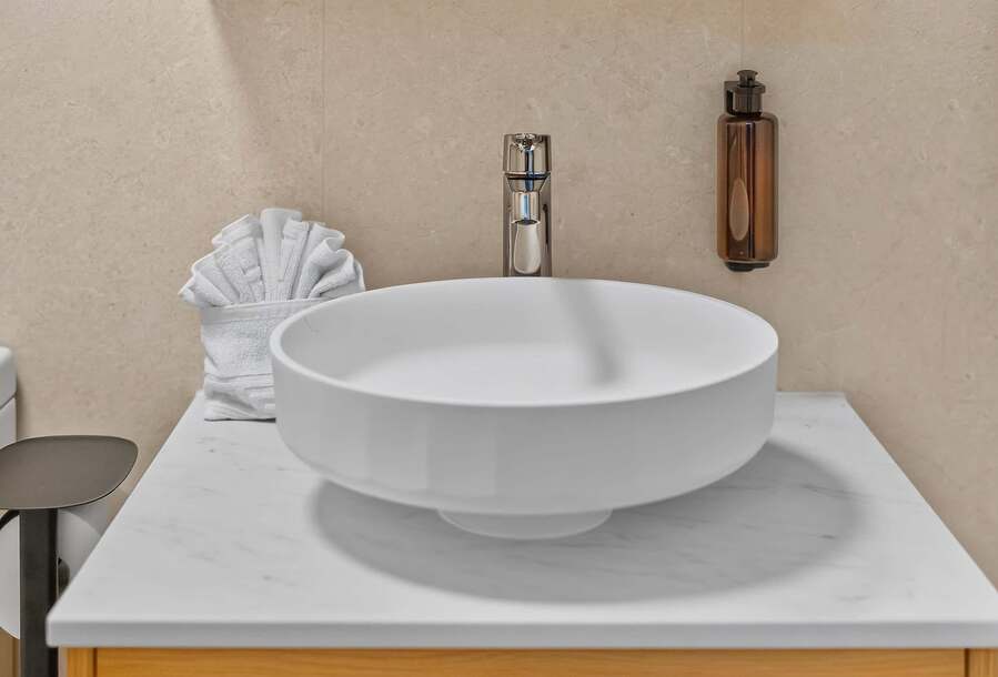Modern Bathroom with Contemporary Fixtures 