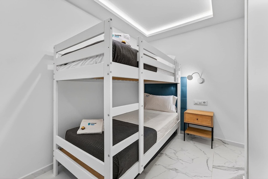 Second Bedroom with Practical Bunk Beds for Families and Children