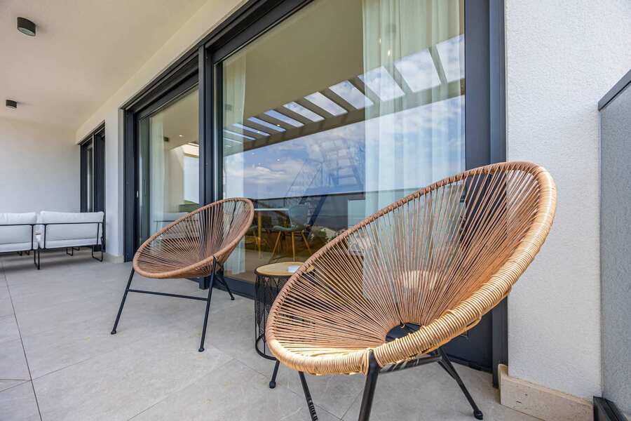 Terrace seating with view over Crikvenica