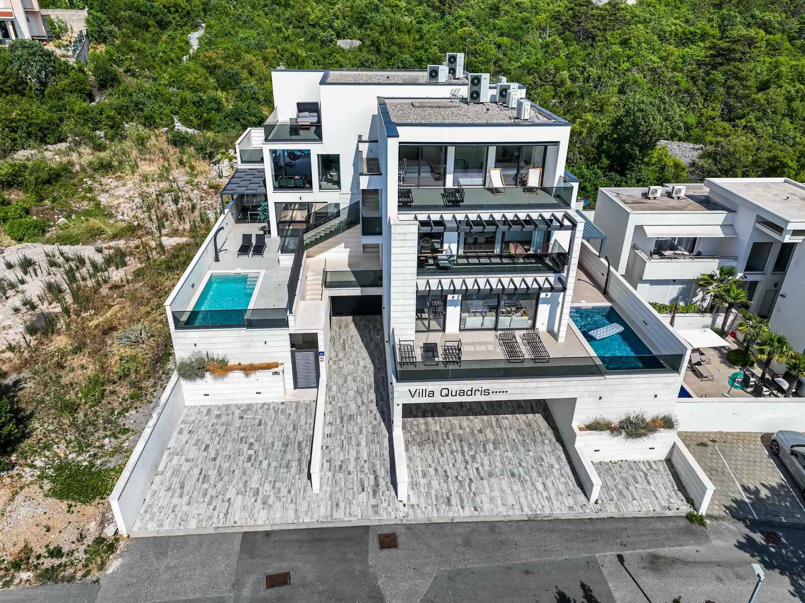 Villa Quadris from above