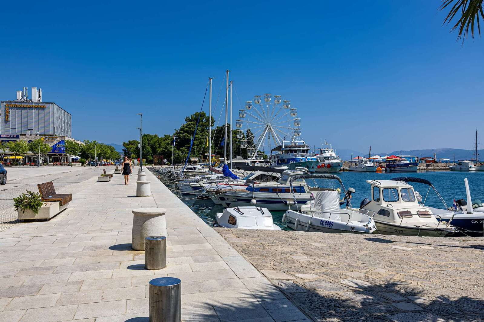 Crikvenica harbour and promenade
