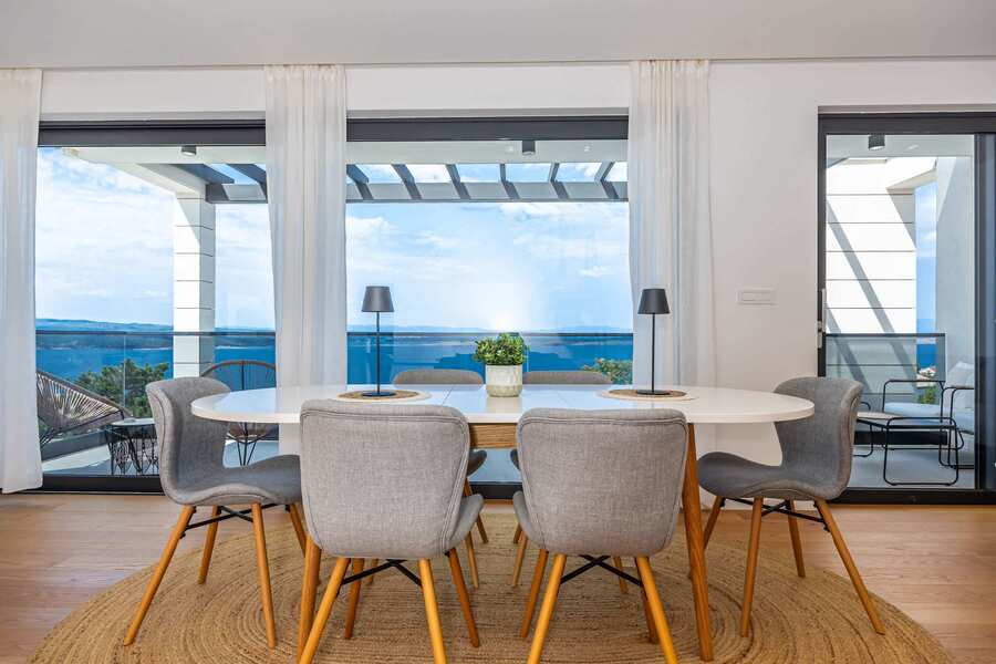 Dining area with sea view