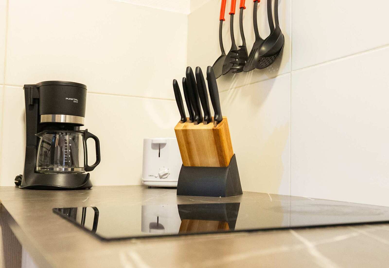 Kitchen Counter with Coffee Machine