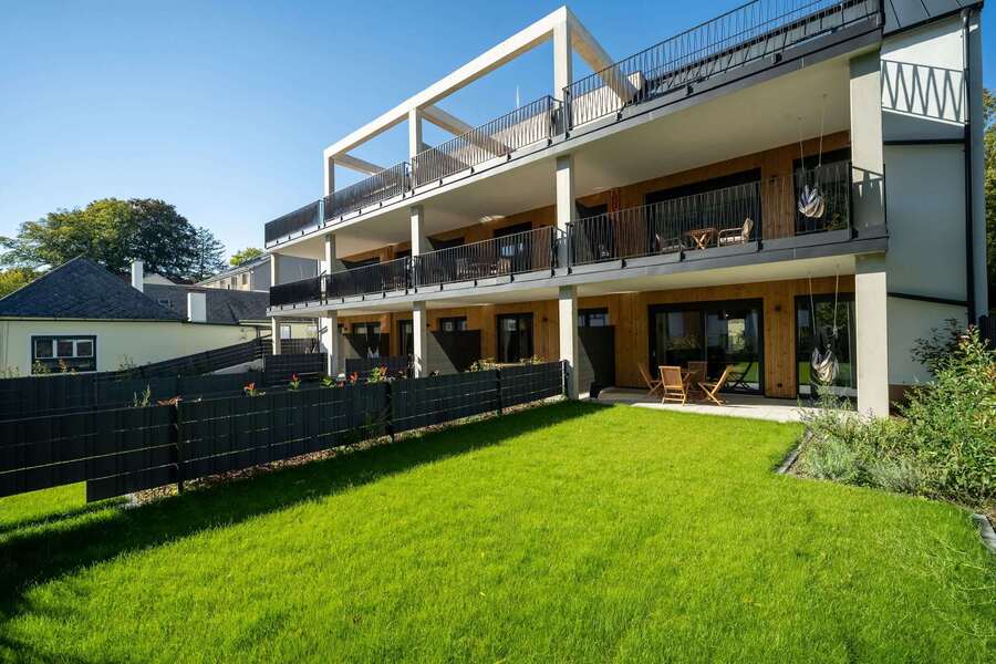 The building from the garden side