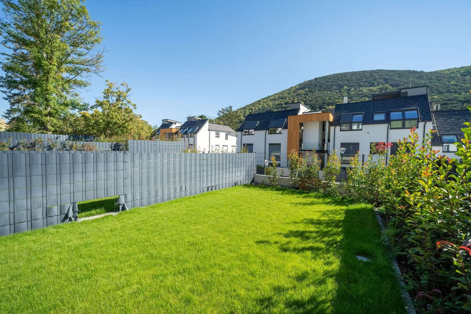 Private garden with views of the hills