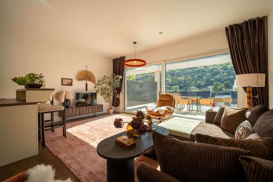 Living area with views of the hills